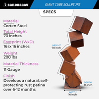 Steel Cube Sculpture