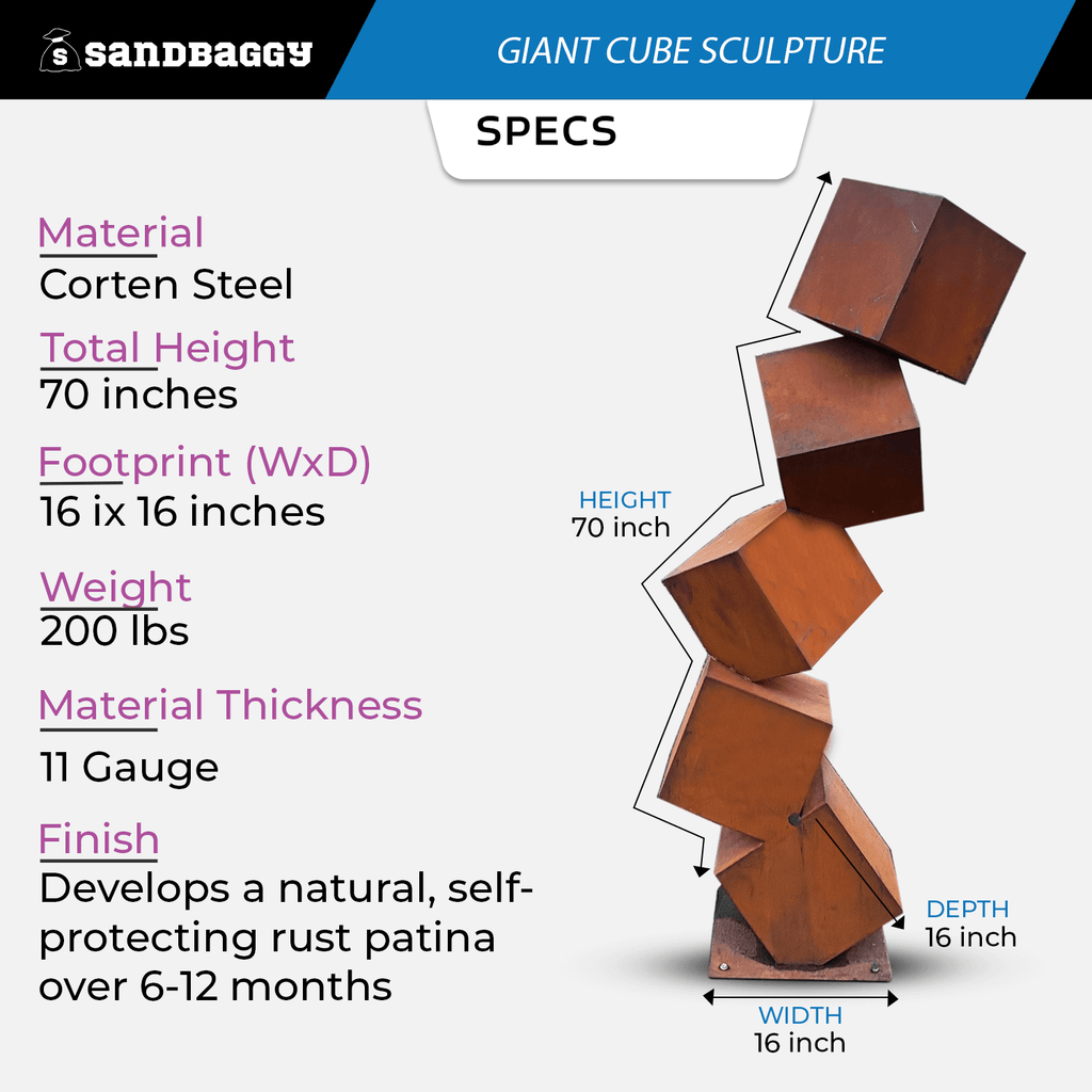Steel Cube Sculpture