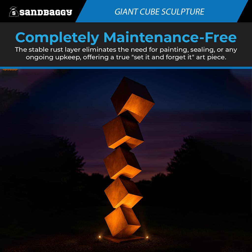 Steel Cube Sculpture