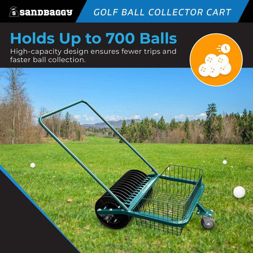 Golf Ball Collector Cart (700 Ball Capacity) - Golf Ball Retrievers ...
