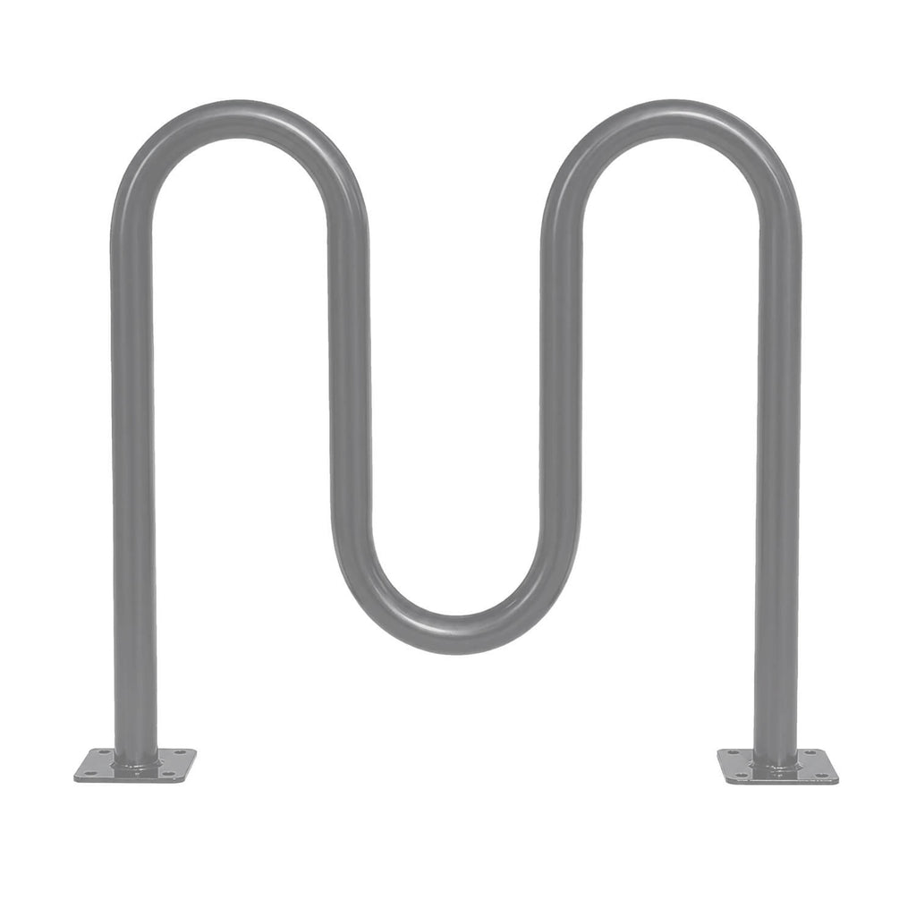 Gray Dual Loop Bike Rack - 5 Capacity 