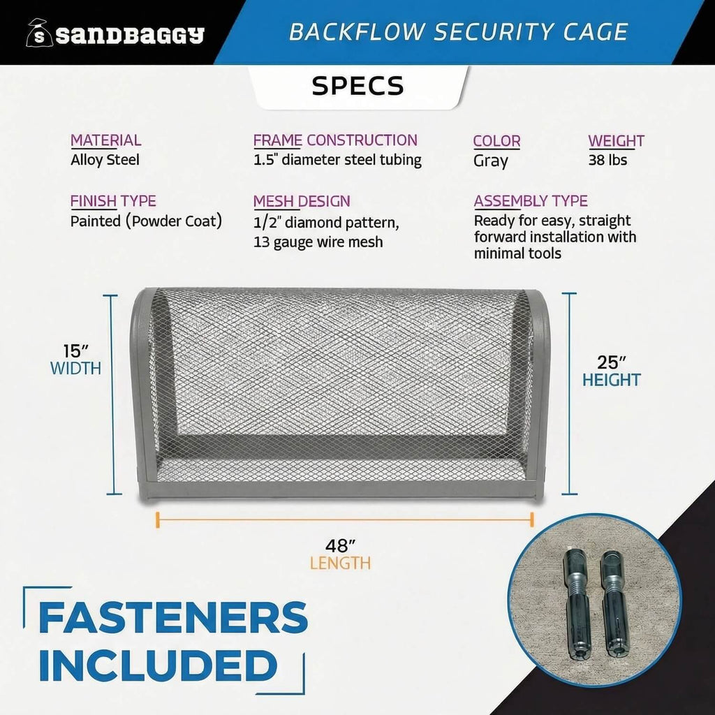 Gray Security Backflow Cage 