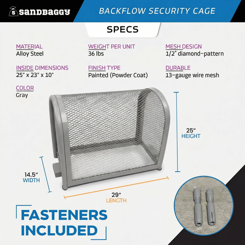 Medium Gray security backflow cage
