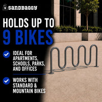 9 bike wave rack - GRAY