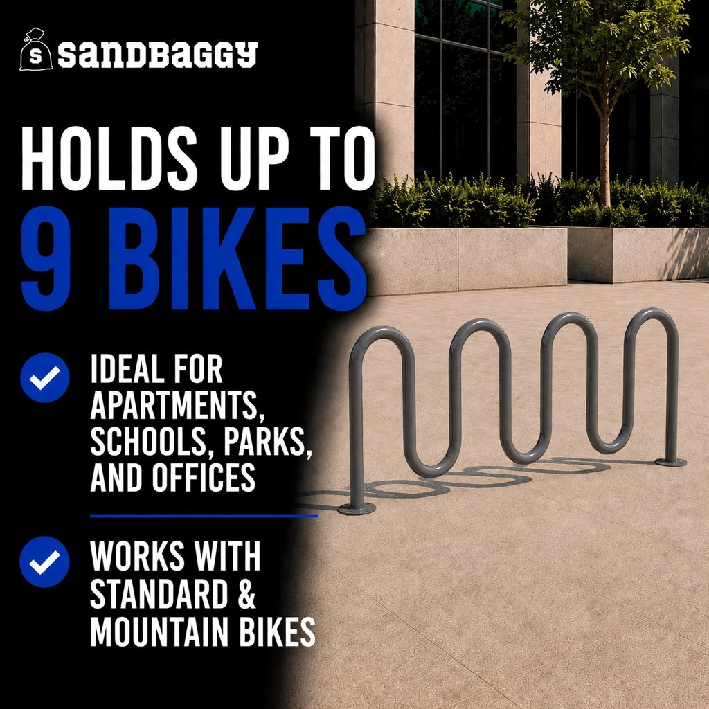 9 bike wave rack - GRAY