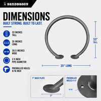Circle Bike Rack - Gray
