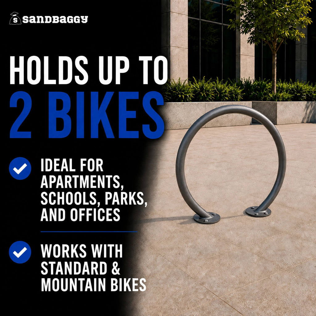 Circle Bike Rack - Gray - 2 bike capacity 