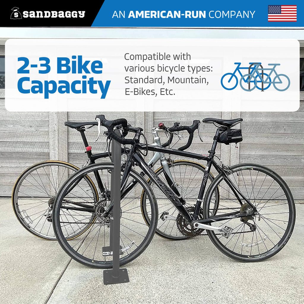 gray outdoor u shaped bike rack