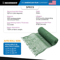 Green Jute Netting Specs
