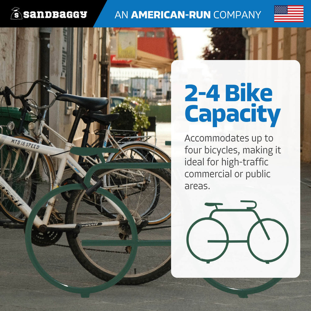 Green Modern Bicycle Bike Rack