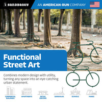 Green Modern Bicycle Bike Rack
