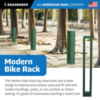 Green Rectangle Modern Bike Rack 