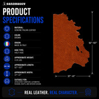 Half Hide Italian Brown Leather