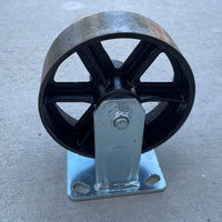 2" wide x 6" diameter rigid casters