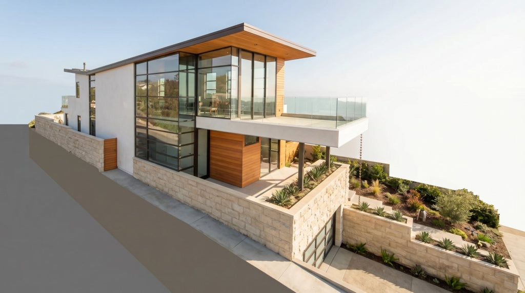 The Vista — Luxury Modern Contemporary Hillside House Plan