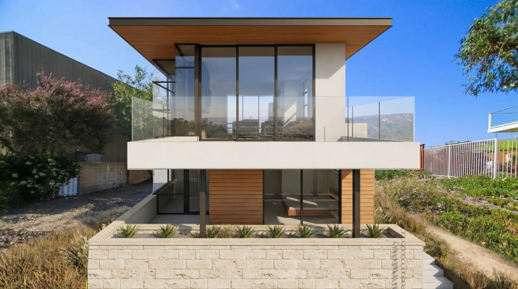 The Vista — Luxury Modern Contemporary Hillside House Plan