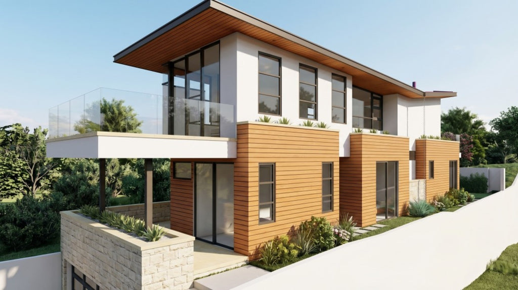 The Vista — Luxury Modern Contemporary Hillside House Plan