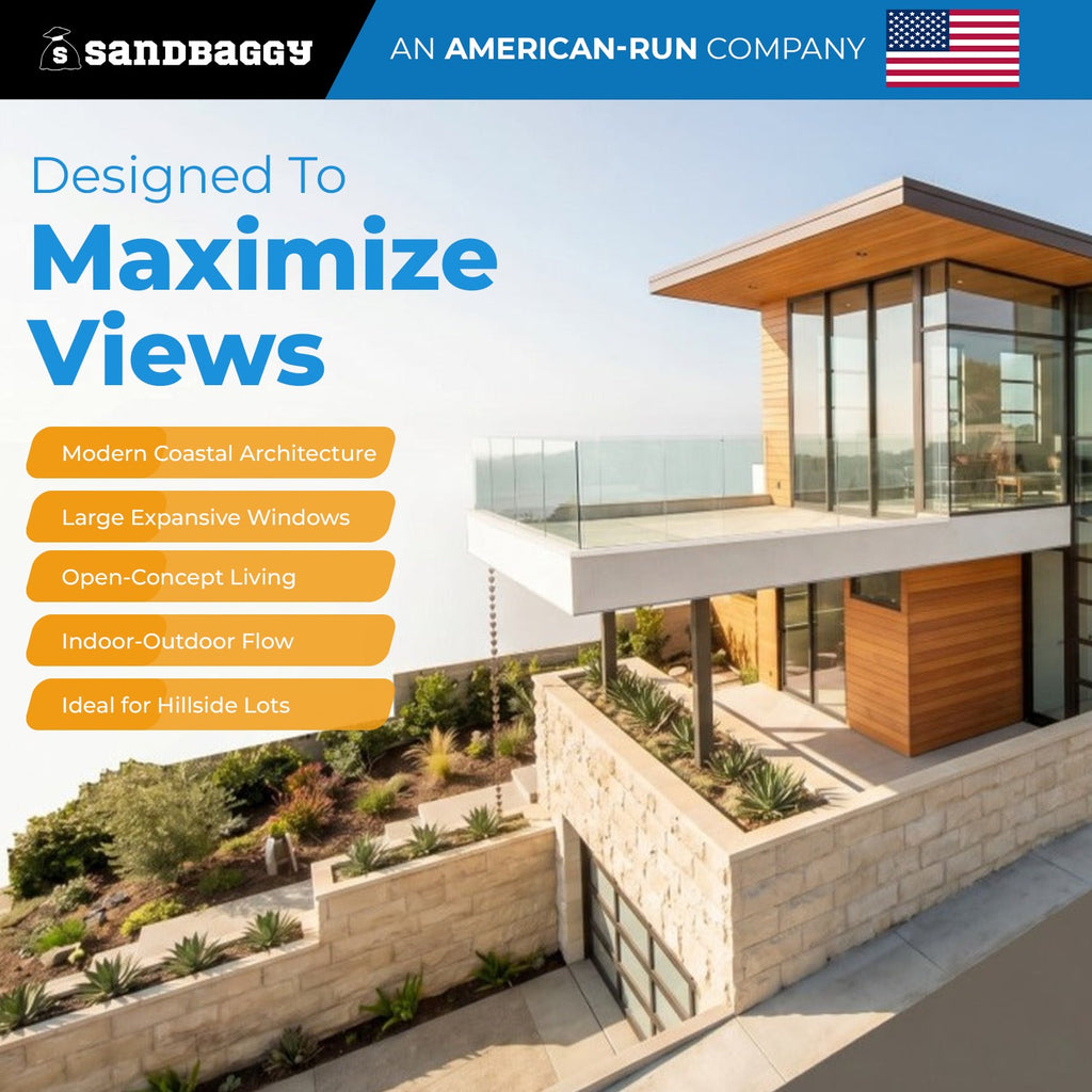 The Vista — Luxury Modern Contemporary Hillside House Plan