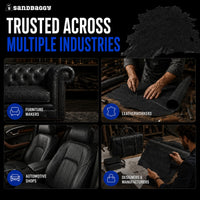 Half Hide Italian Black Leather Hides