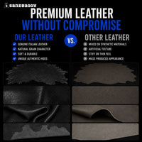 Half Hide Italian Black Leather Hides