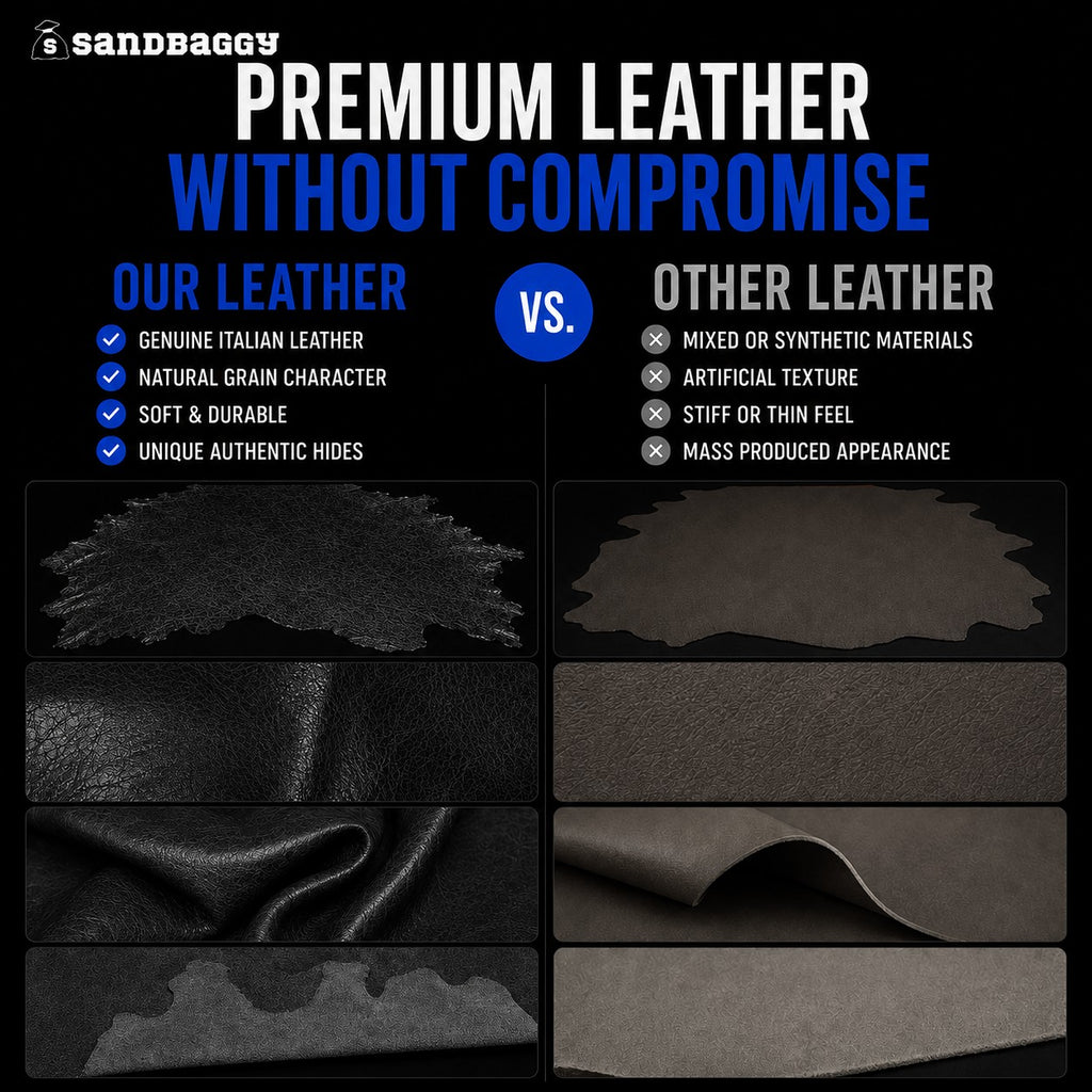 Half Hide Italian Black Leather Hides