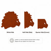 Whole Hide Premium Leather Fabric – Made in Italy – Brown