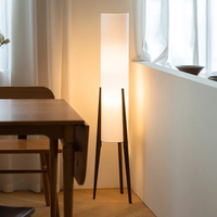 Klarako Japanese Solid Walnut Wood Floor Lamp