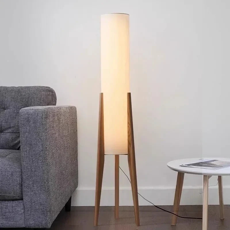 Klarako Japanese Solid Walnut Wood Floor Lamp – Sandbaggy