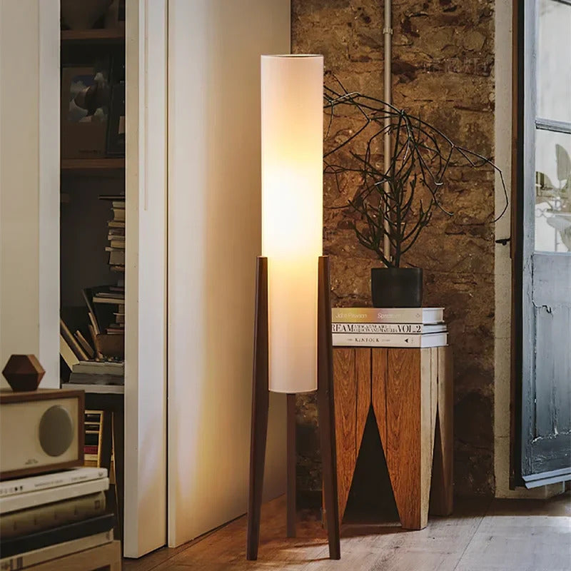 Klarako Japanese Solid Walnut Wood Floor Lamp – Sandbaggy