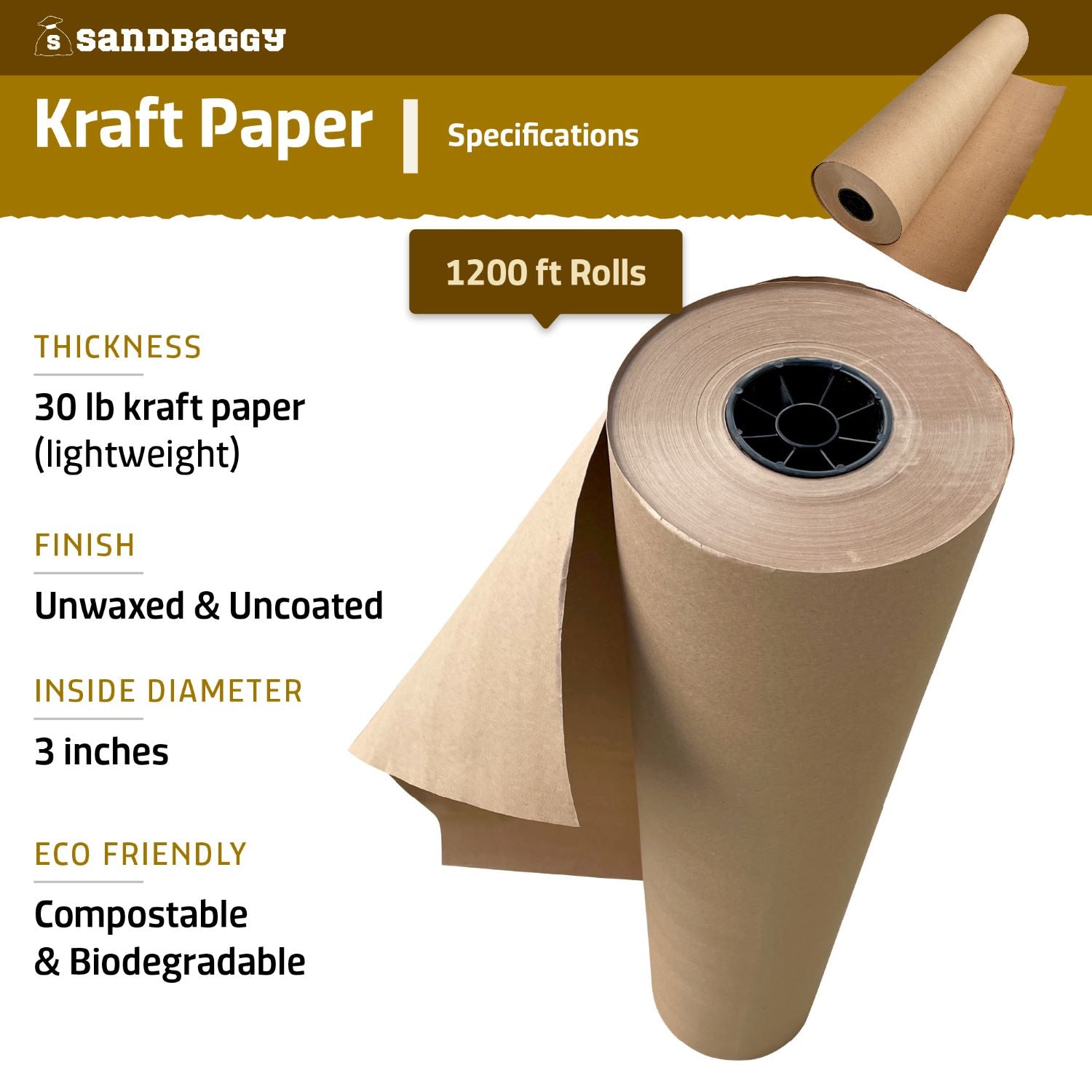 Roll Of Brown Craft Paper