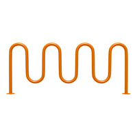 9 bike wave rack - ORANGE