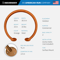 Circle Bike Rack - Orange