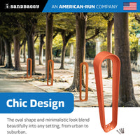 modern commercial oval bike rack  - ORANGE