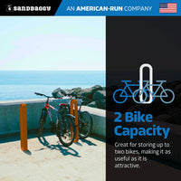 modern commercial oval bike rack  - ORANGE