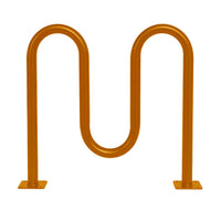 Orange Dual Loop Bike Rack - 5 Capacity 