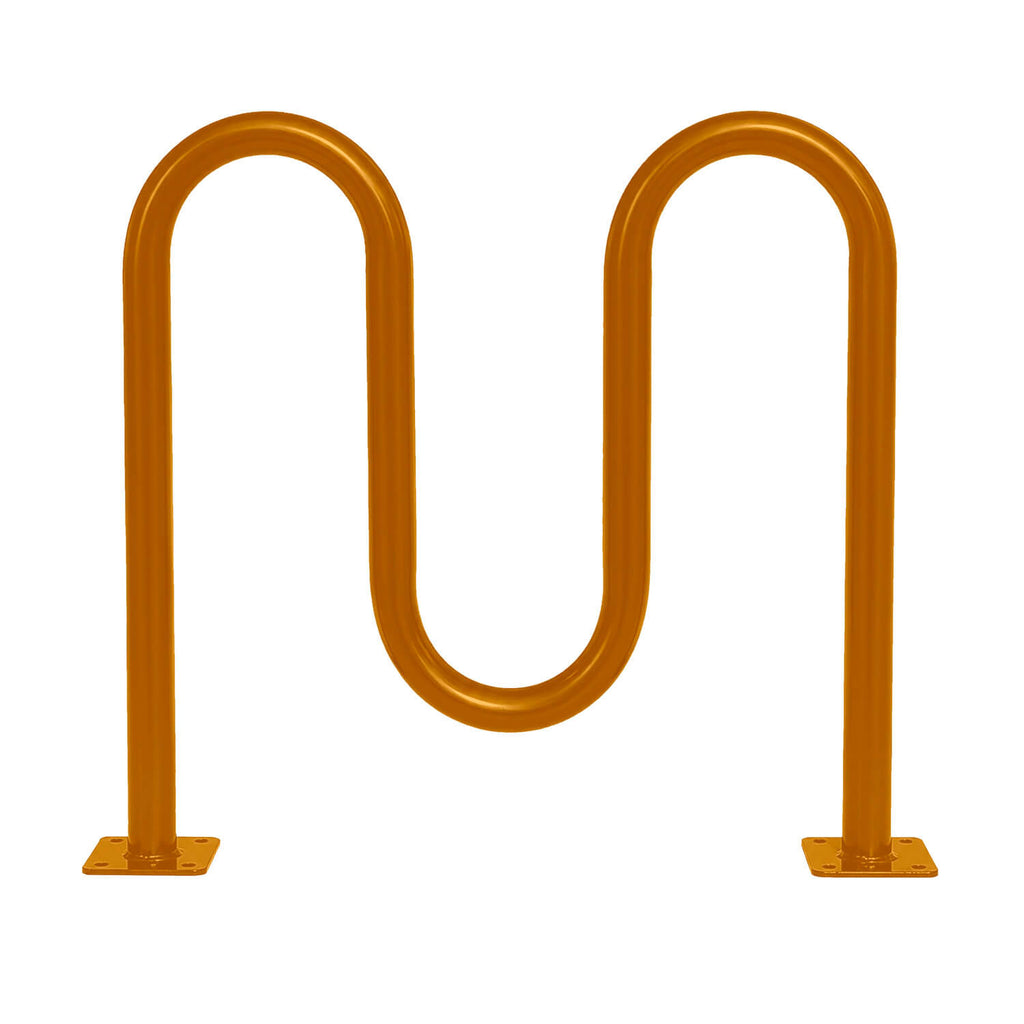 Orange Dual Loop Bike Rack - 5 Capacity 