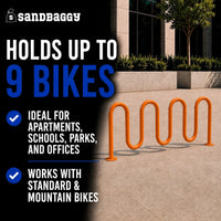 9 bike wave rack - ORANGE