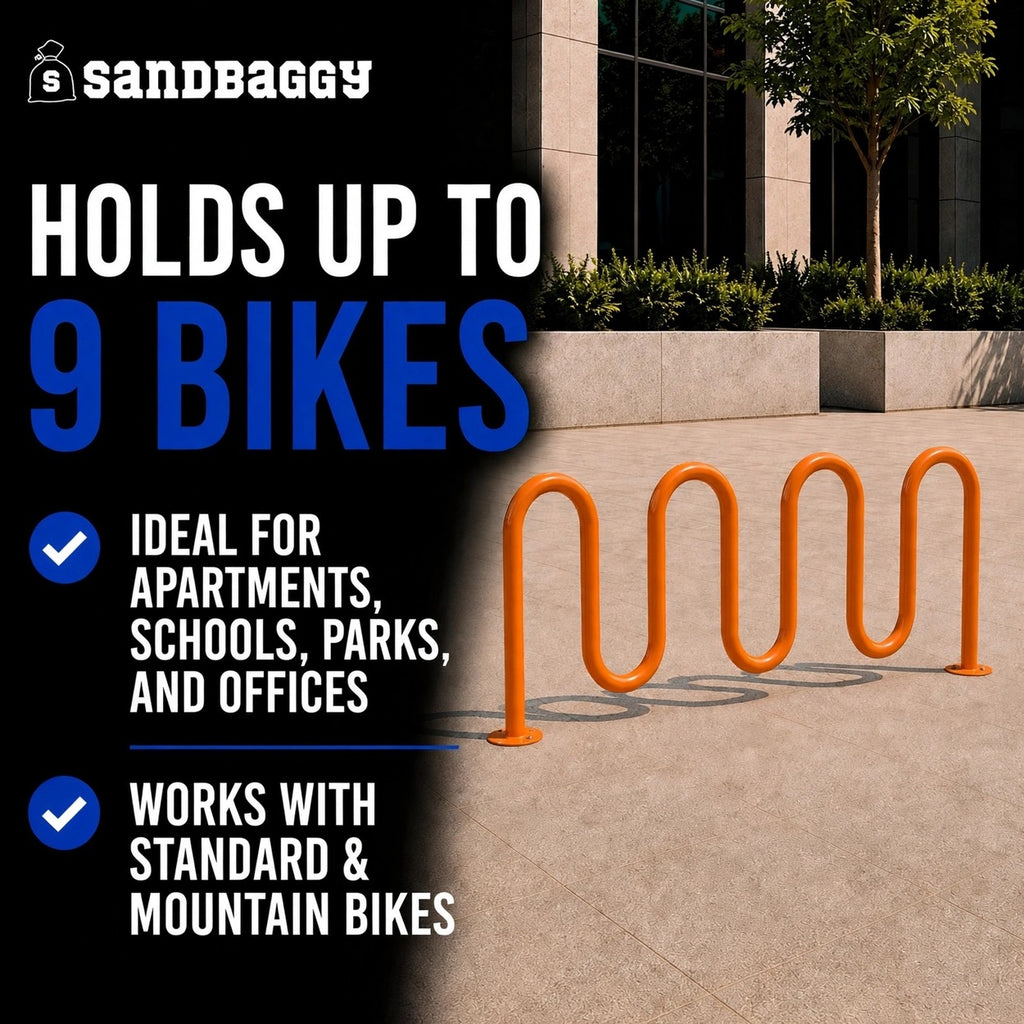 9 bike wave rack - ORANGE