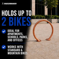 Circle Bike Rack - Orange - 2 bike capacity 