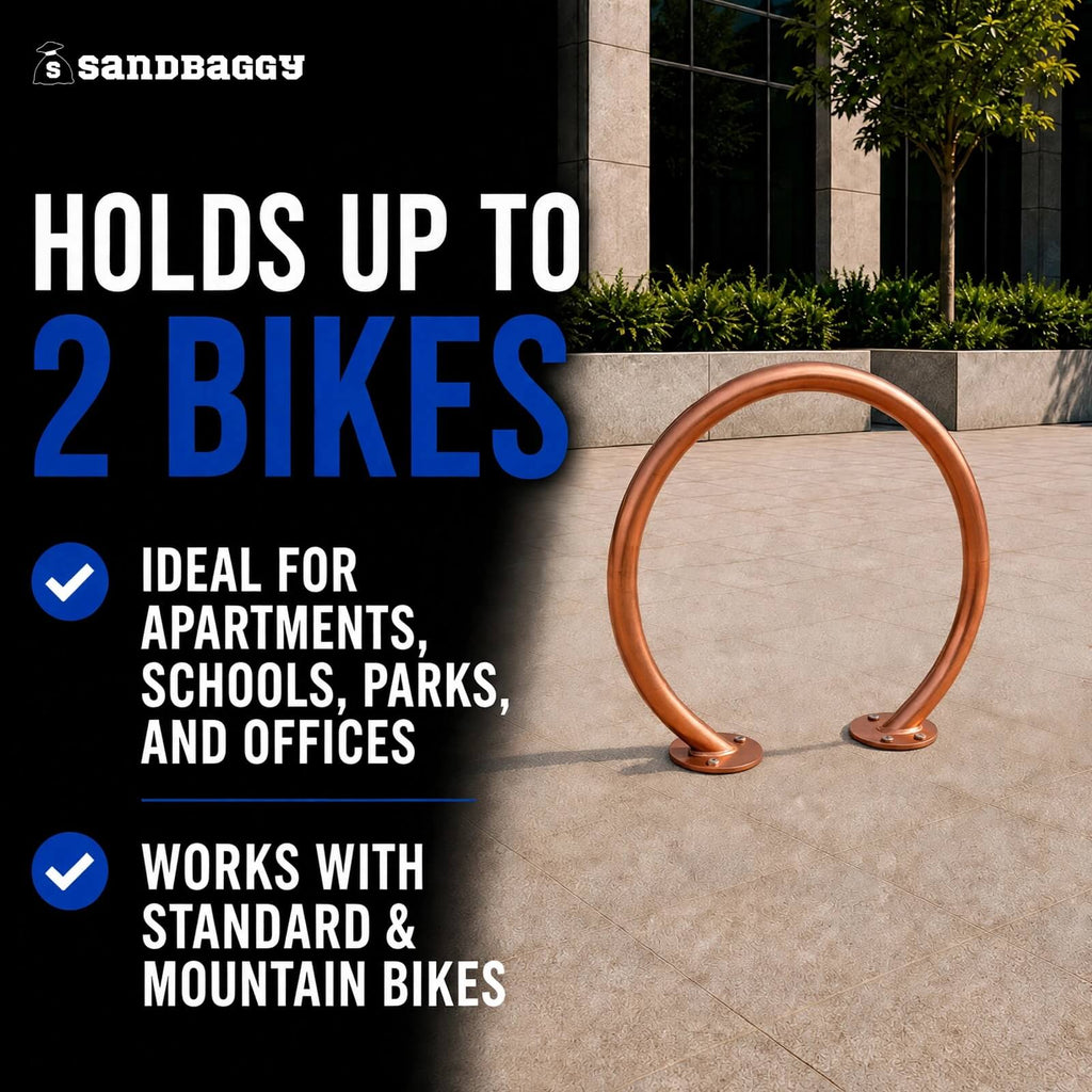 Circle Bike Rack - Orange - 2 bike capacity 