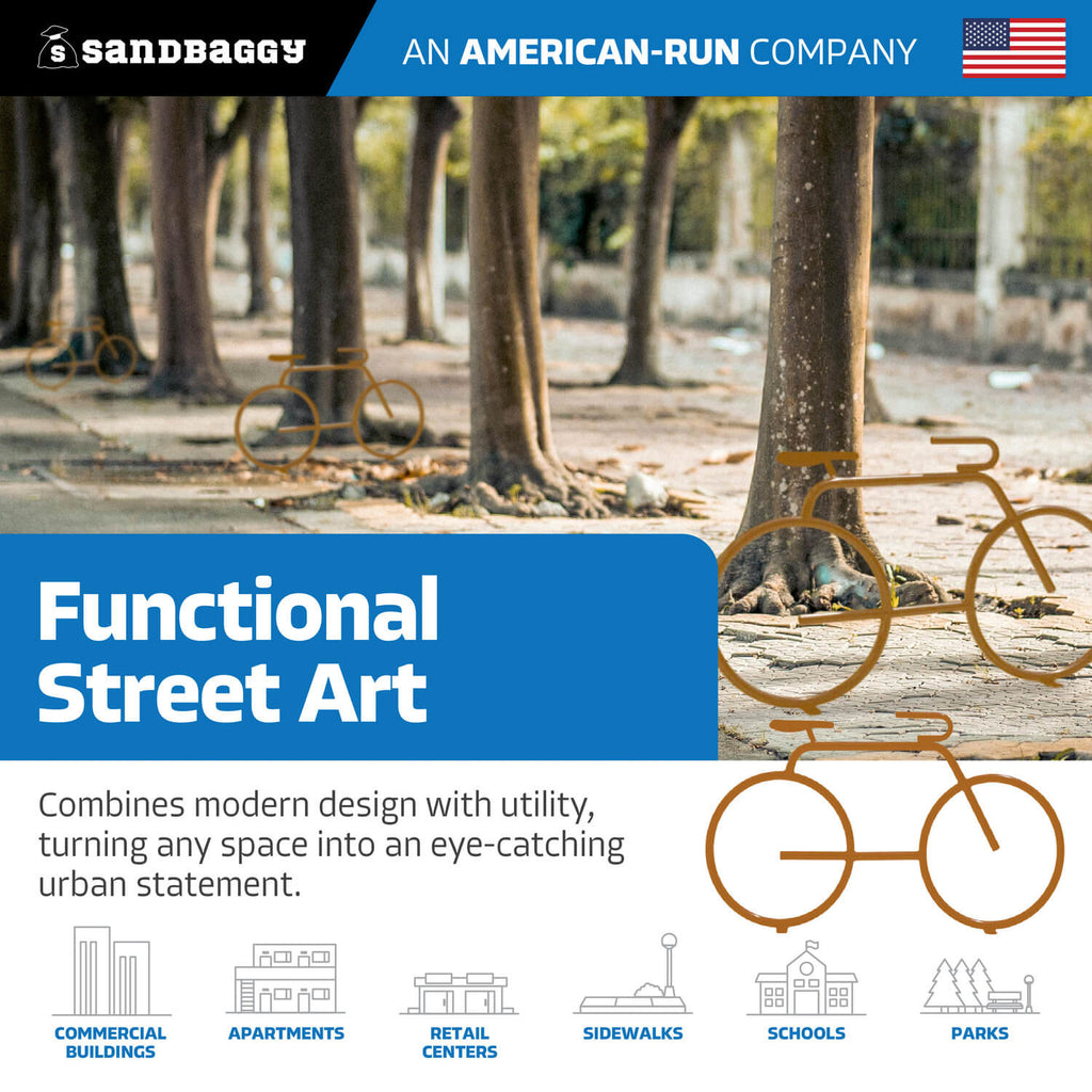 Orange Modern Bicycle Bike Rack