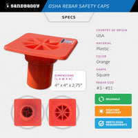 Osha Rebar Cap Rebar #3-#11