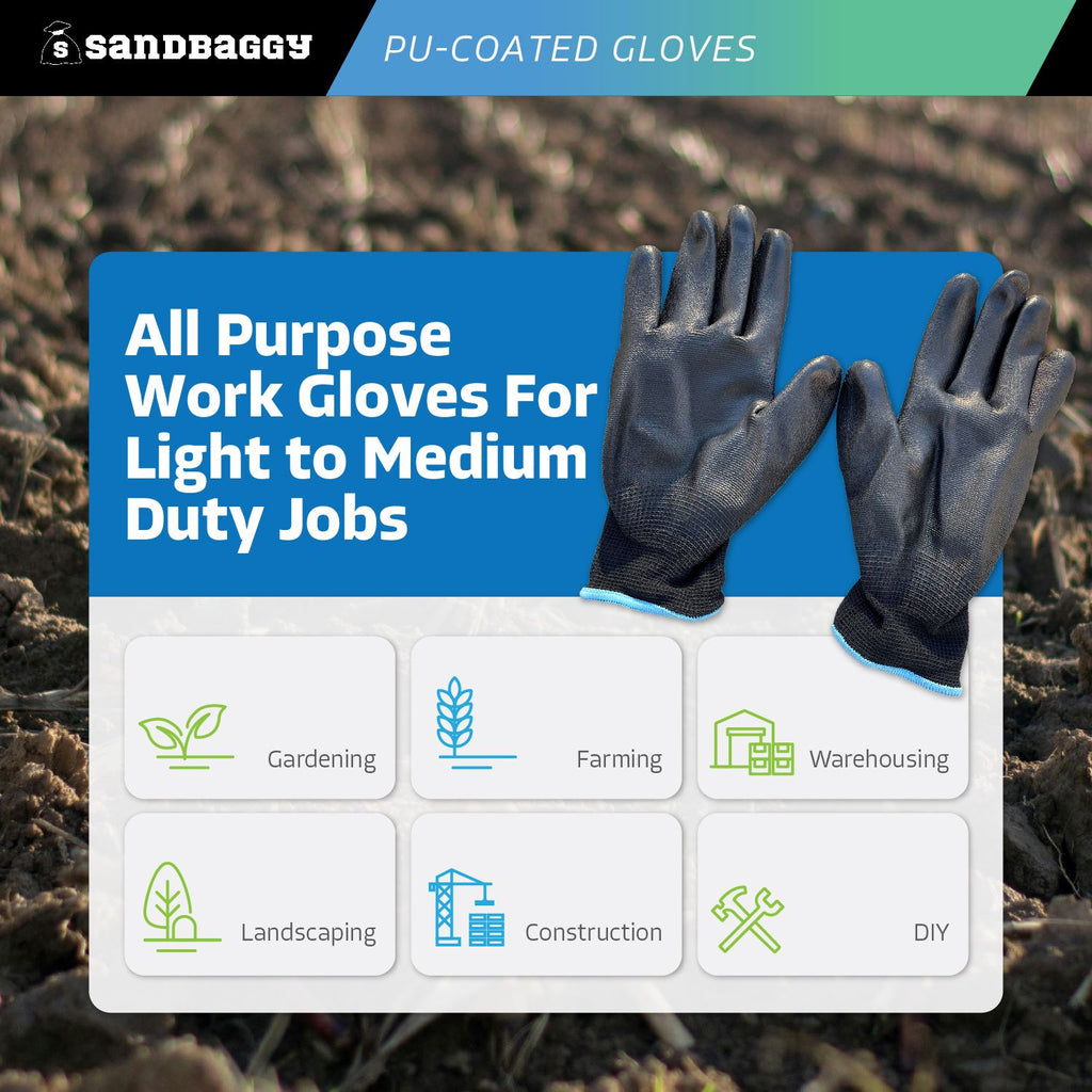 all purpose pu coated work gloves