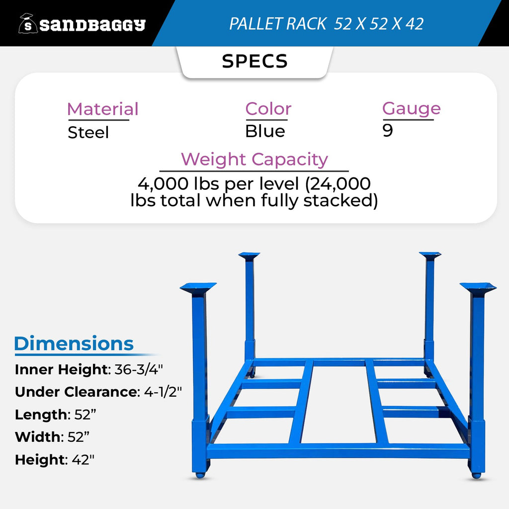 Pallet Stacking Rack | Heavy-Duty, Portable Storage Racks – Sandbaggy