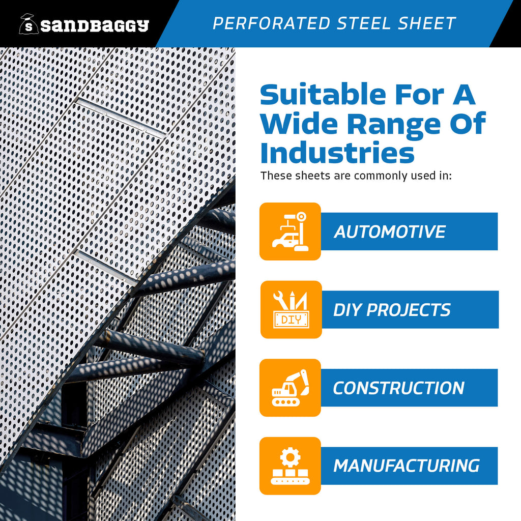 24" x 24" perforated metal sheet - heavy duty