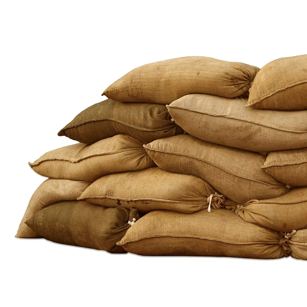 Pre-Filled Burlap Sandbags for Flooding — 14" x 26", 30 lb Bags by Pallet