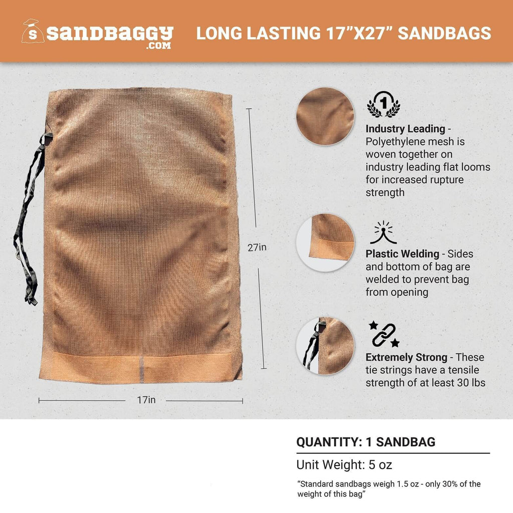 Heavy Duty 17" x 27" Polyethylene Sandbags