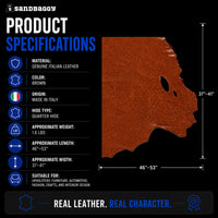 Quarter Hide Italian Brown Leather