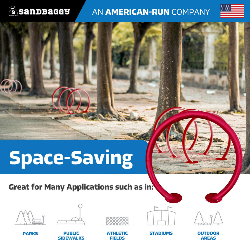 Circle Bike Rack - Red