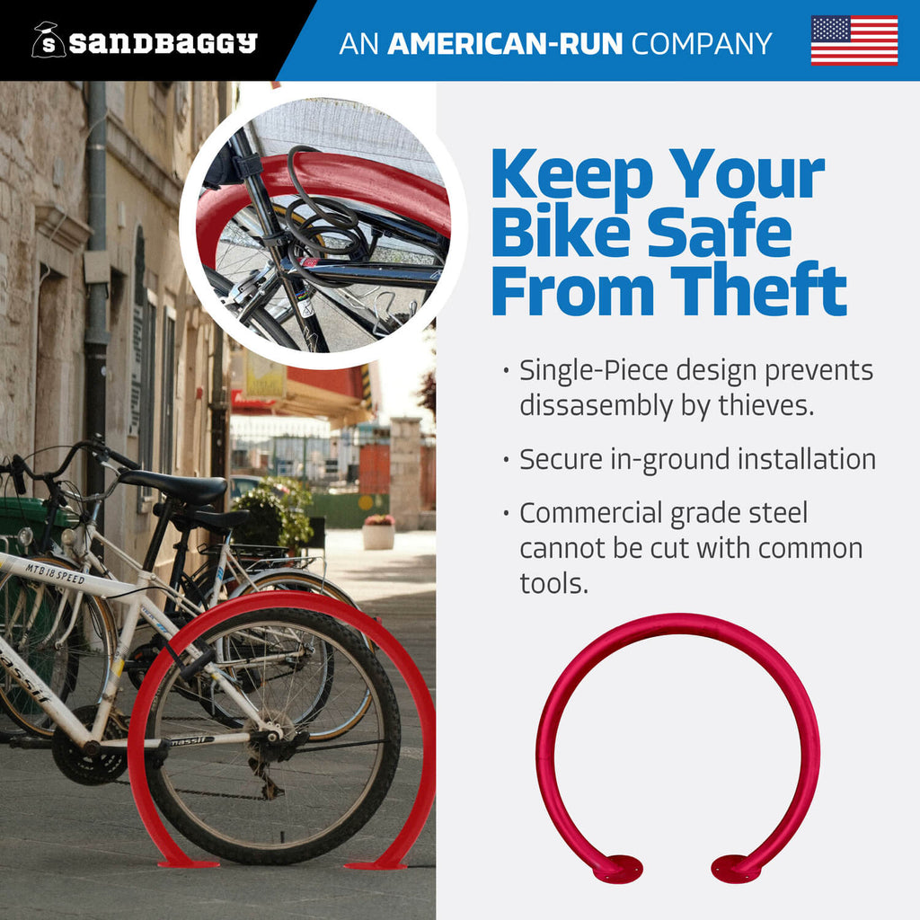 Circle Bike Rack - Red